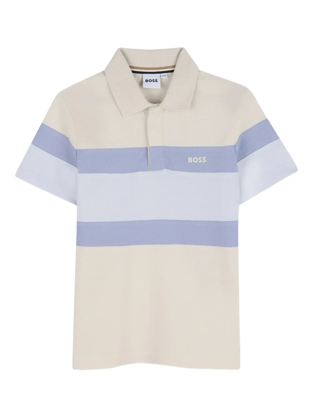 Комплект из топа и шортов с логотипом BOSS Kidswear, бежевый — фото 3