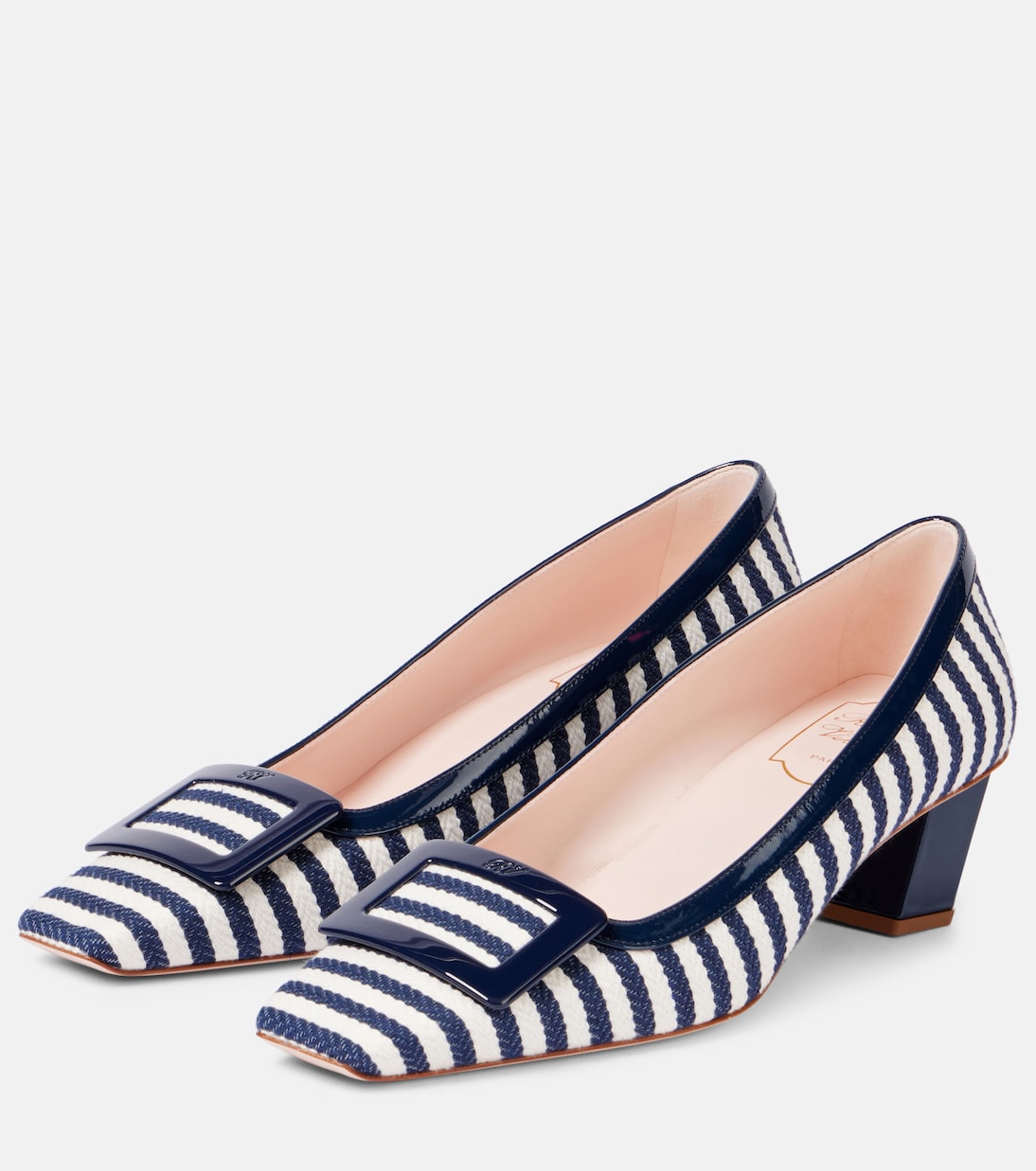 Туфли Belle Vivier в полоску Roger Vivier, U807(Blu Navy)+U800(Blu — фото 4
