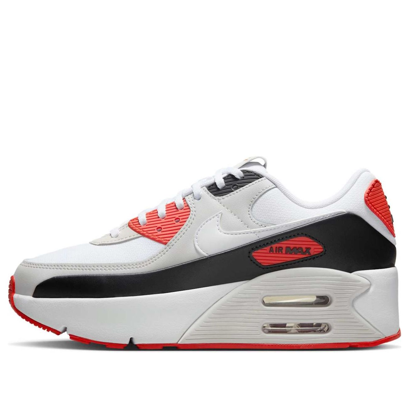Кроссовки (WMNS) Nike Air Max 90 LV8 'White Black Picante Red'