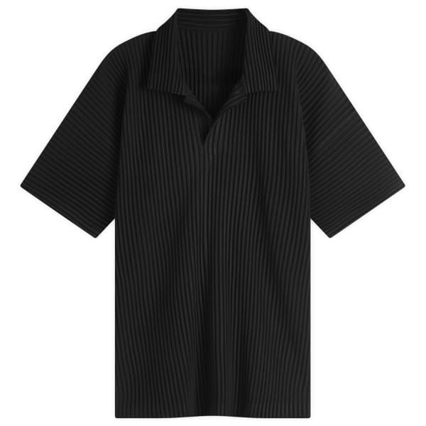 

Плиссированная рубашка поло Homme Plissé Issey Miyake, черный