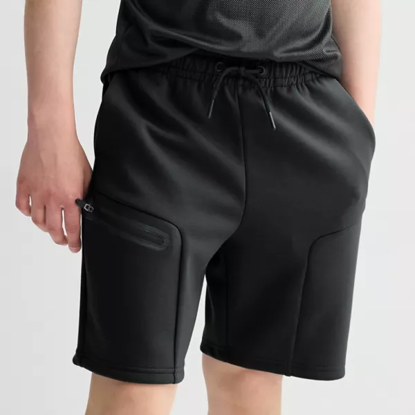 

Мальчиковые флисовые шорты 365 обычные и широкие Tek Gear, черный