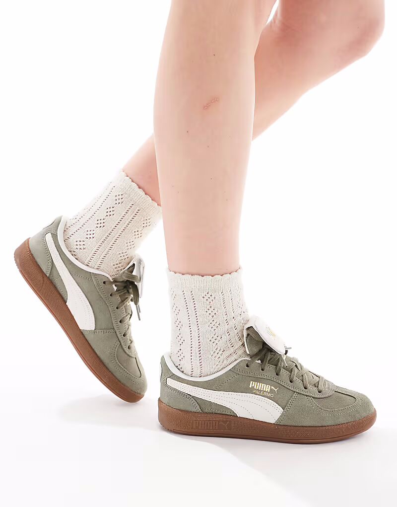 Кроссовки Puma Palermo Premium зеленого цвета