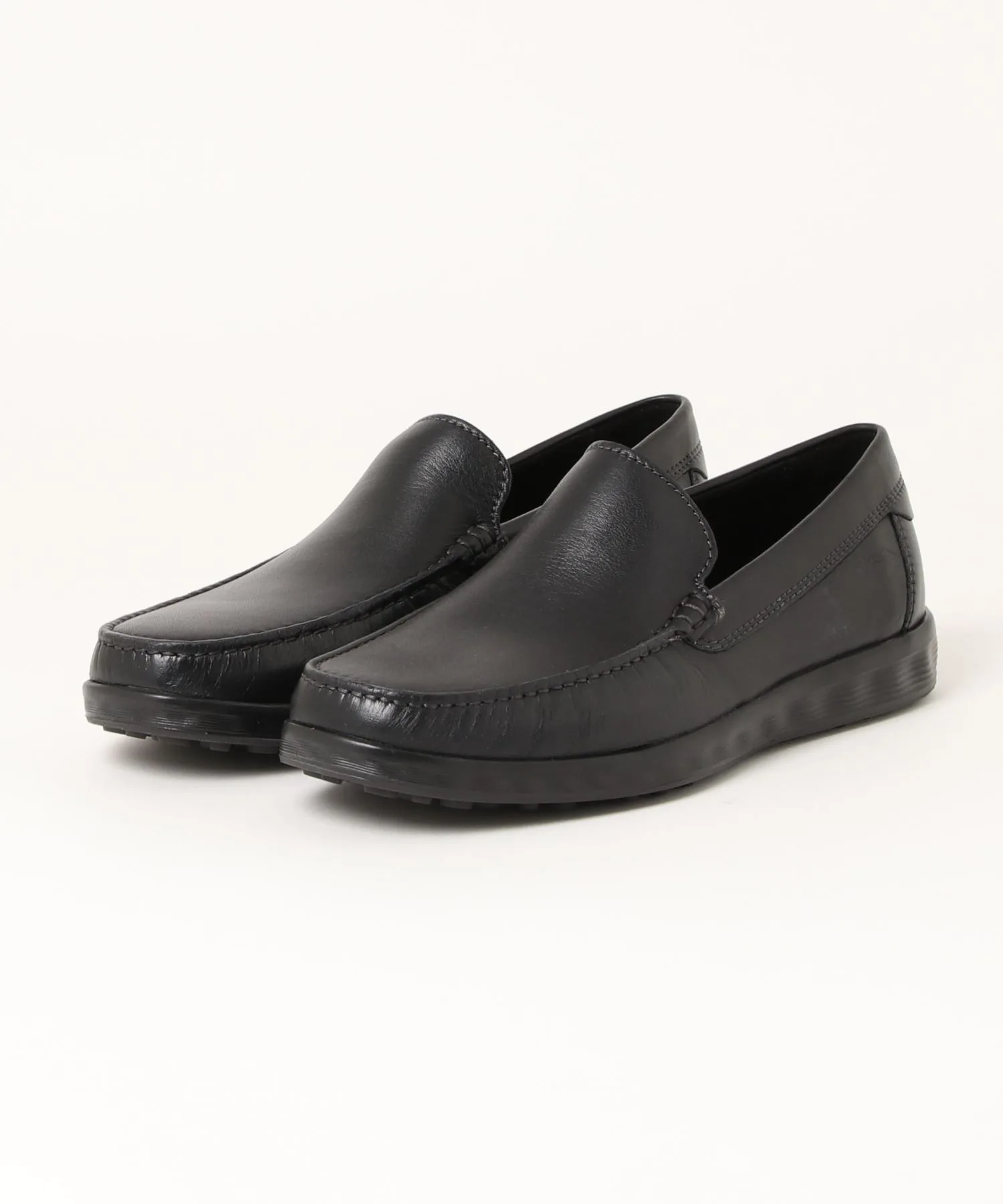 Мужские лоферы из мягкой кожи S Light Mock M ECCO чёрные