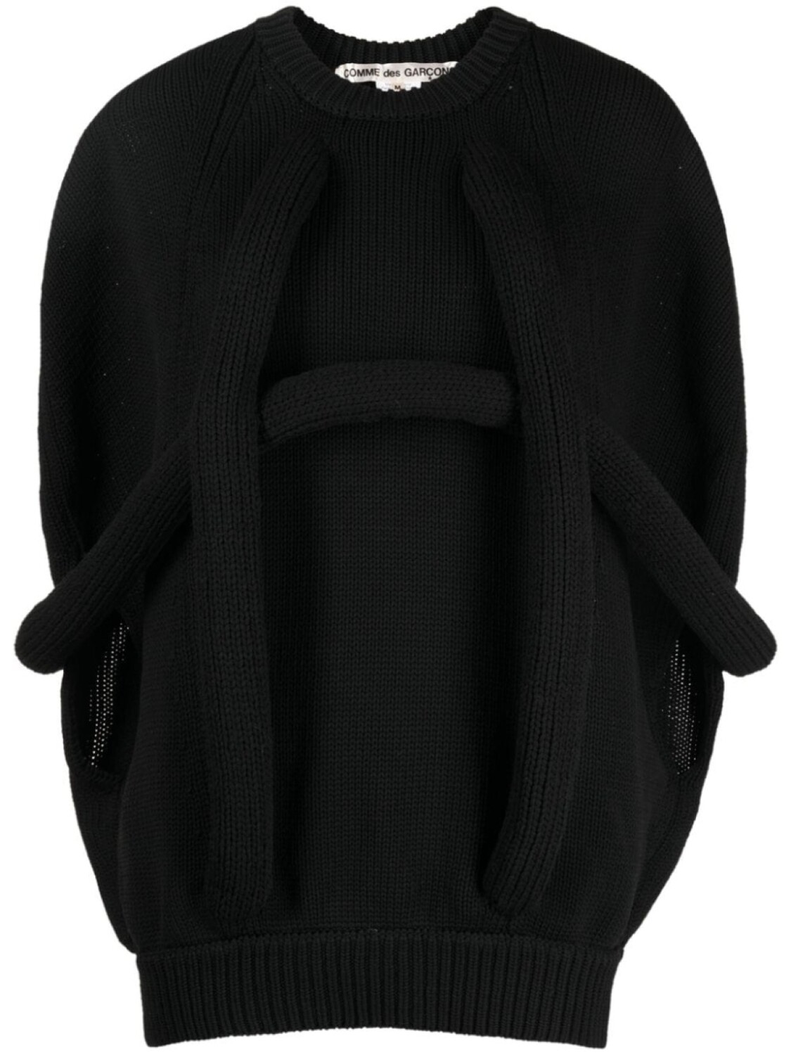 

Comme Des Garçons джемпер крупной вязки с аппликацией, черный