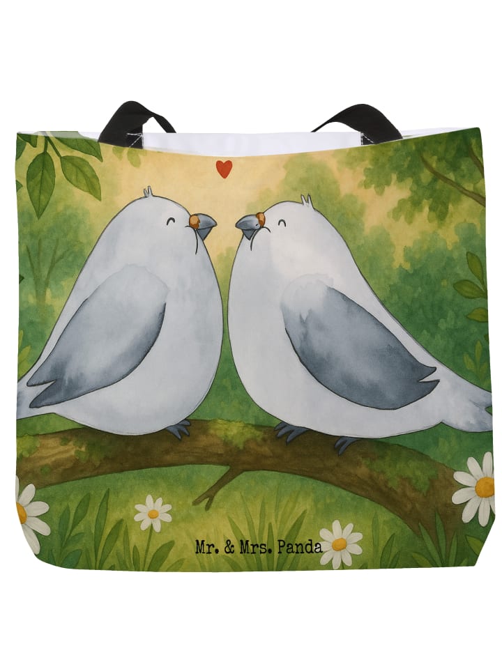 

Mr. & Mrs. Panda Сумка Turtledoves love design без слогана, белого цвета