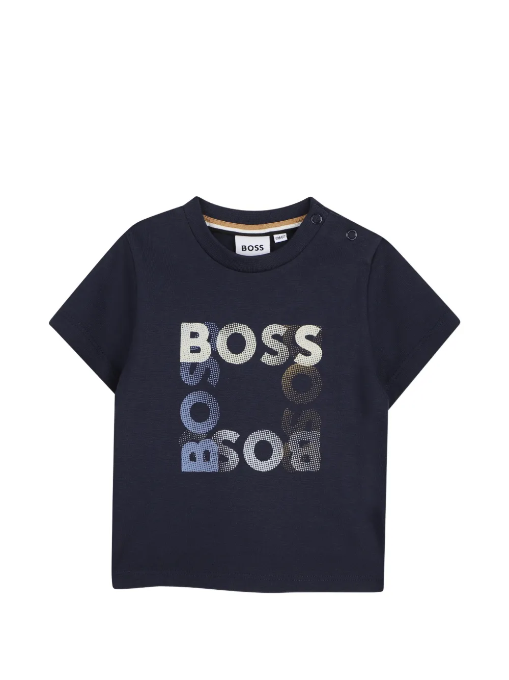 

Футболка с графичным принтом Boss Kidswear, синий