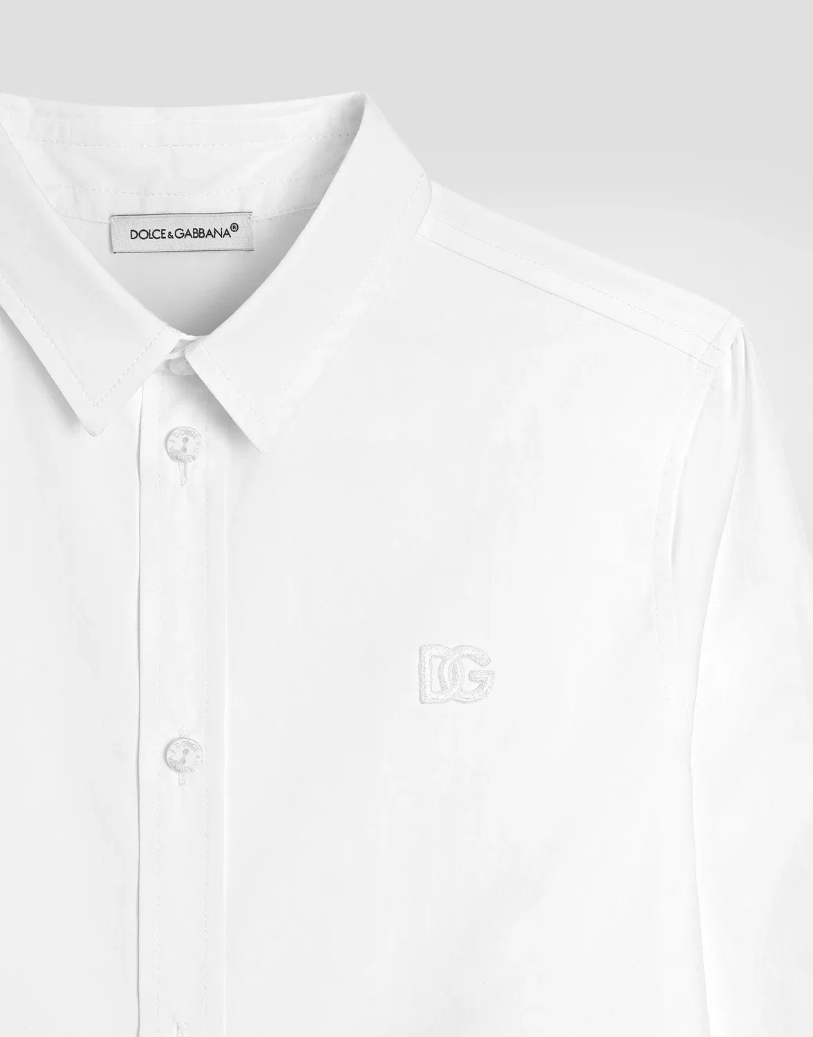 Рубашка из особо тонкого хлопка DOLCE & GABBANA, белый — фото 3