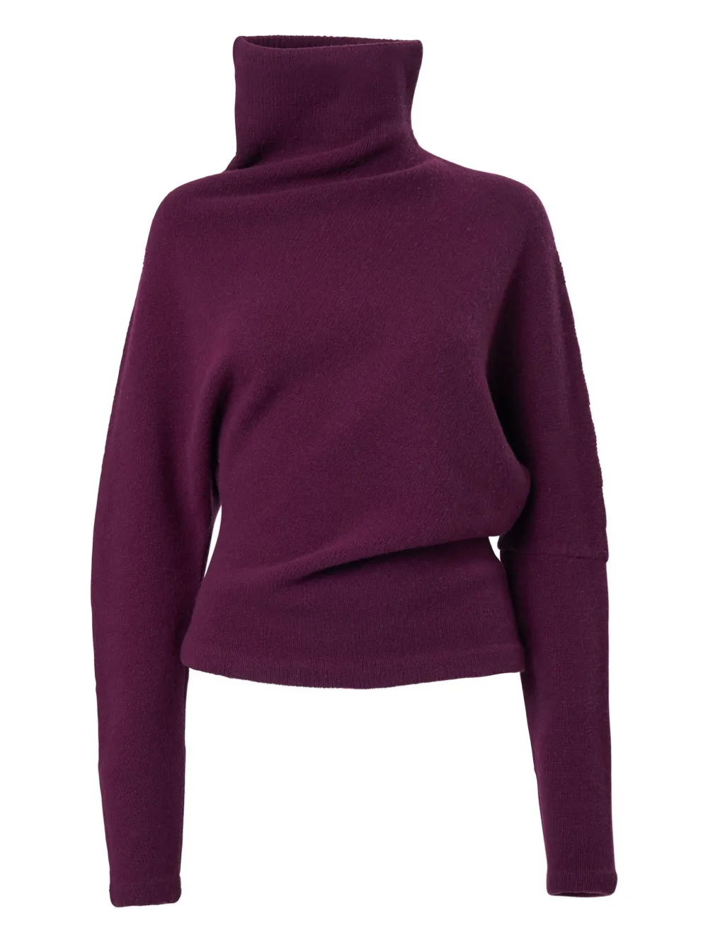 

Асимметричный свитер с воротником-гольф Carolina Herrera, фиолетовый