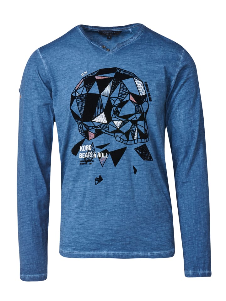 

Футболка с длинными рукавами синего цвета KOROSHI, Синий, Футболка с длинными рукавами синего цвета KOROSHI