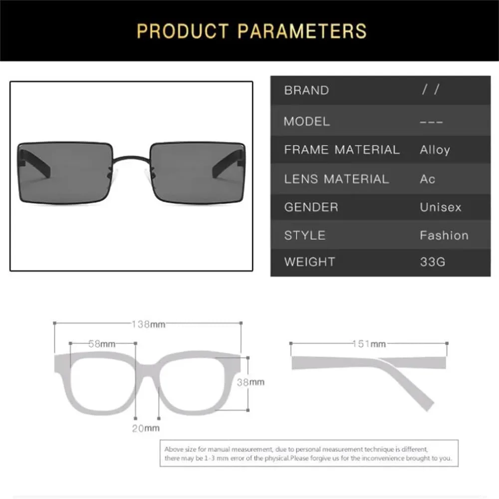 

Прямоугольные солнцезащитные очки для мужчин, маленькая металлическая оправа, ретро-стимпанк, женские солнцезащитные очки с защитой от УФ-излучения UV400 HDUBFY, 3