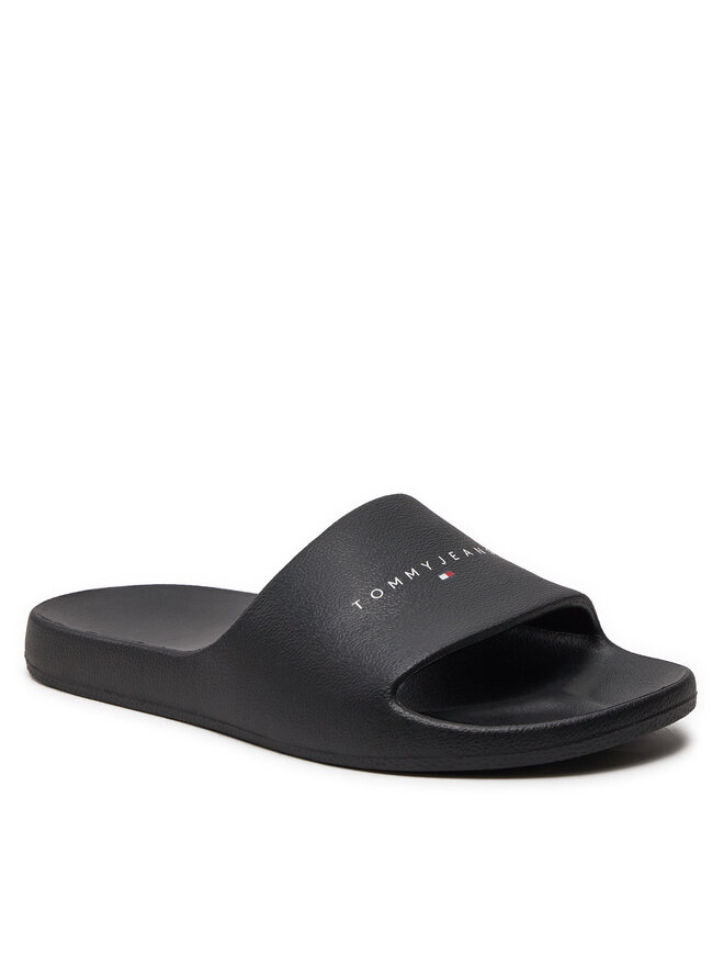 Мюли Tjw Printed Pu Pool Slide EN0EN02693 Tommy Jeans, черный — фото 2