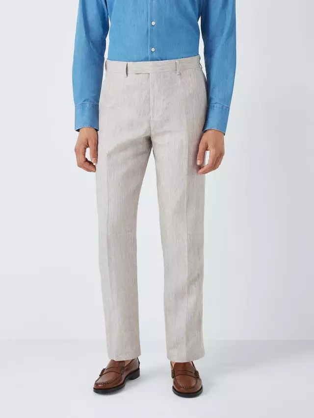 

Брюки John Lewis Cambridge Linen Regular Fit, цвет stone