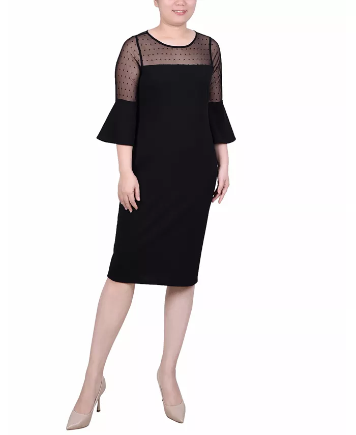 

Платье-труба Petite Illusion Neck NY Collection, черный