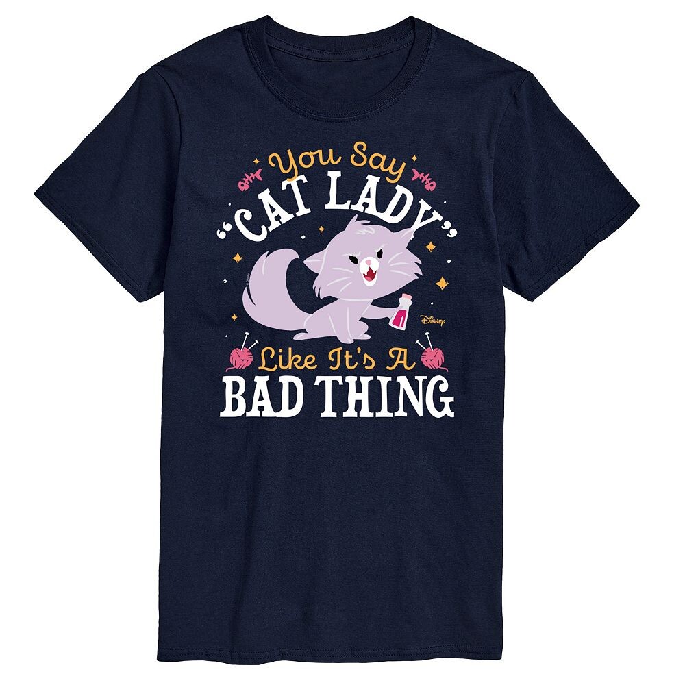 

Мужская футболка Disney's The Aristocats с рисунком Cat Lady Like It a Bad Thing, темно-синий