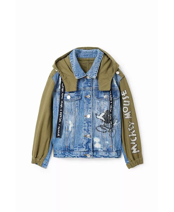 

Девочки, куртка-парка с Микки Маусом от Disney для девочек Desigual, зеленый
