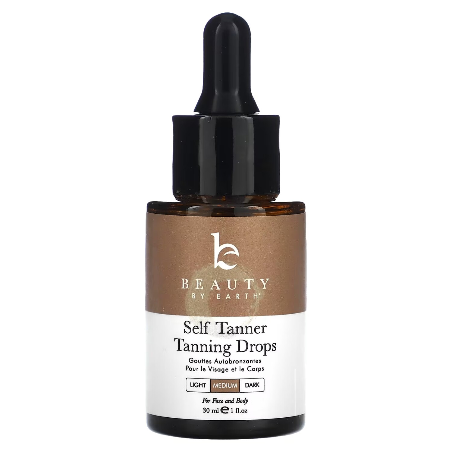 

Автозагар в каплях для загара Medium Beauty By Earth для лица и тела, 30 мл