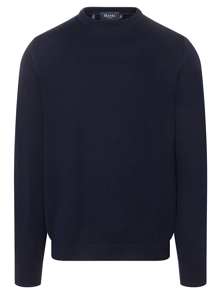 

Maerz Muenchen Шерстяной свитер темно-синего цвета