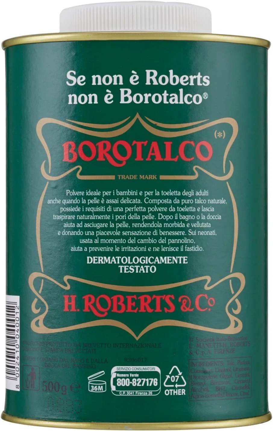 Натуральная тальковая пудра Borotalco, 500 г (6 упаковок) Borotalco — фото 3
