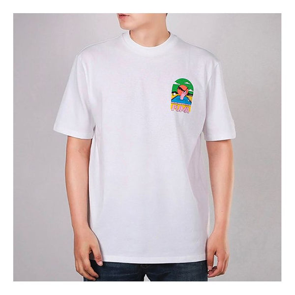 

Футболка printing round neck short sleeve white Puma, белый