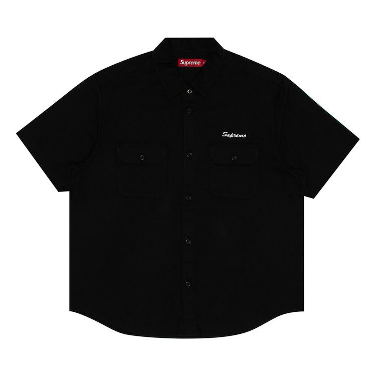 

Рубашка Supreme Rhinestone Pin Up Short-Sleeve Work Shirt, Black