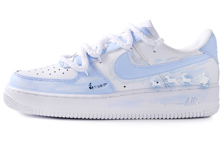 

Кроссовки Nike Air Force 1 Skateboarding Shoes Men Low-top Blue/white, голубой, Синий, Кроссовки Nike Air Force 1 Skateboarding Shoes Men Low-top Blue/white, голубой