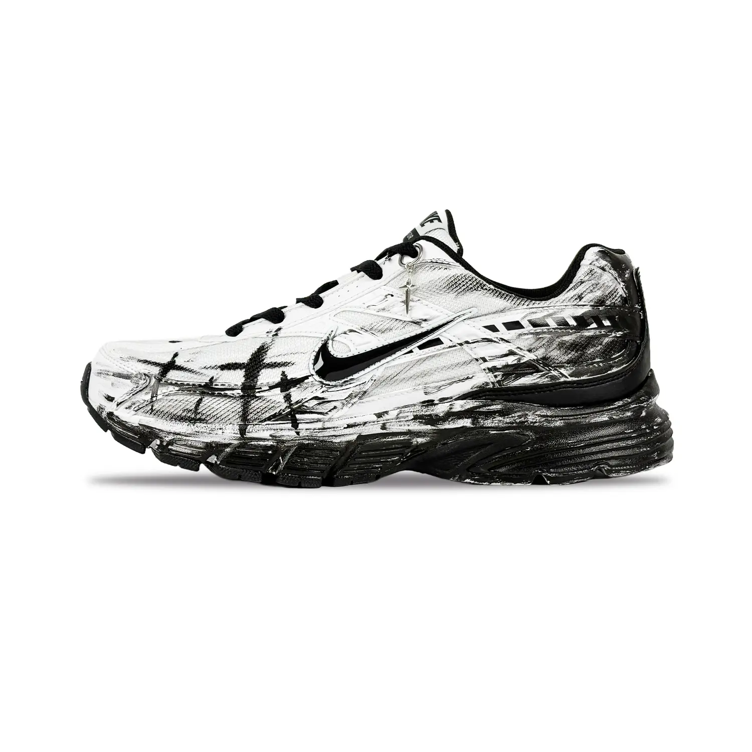 

Nike Кроссовки Initiator для бега по городу с низким верхом, амортизацией и износостойким покрытием, мужские, черно-белые