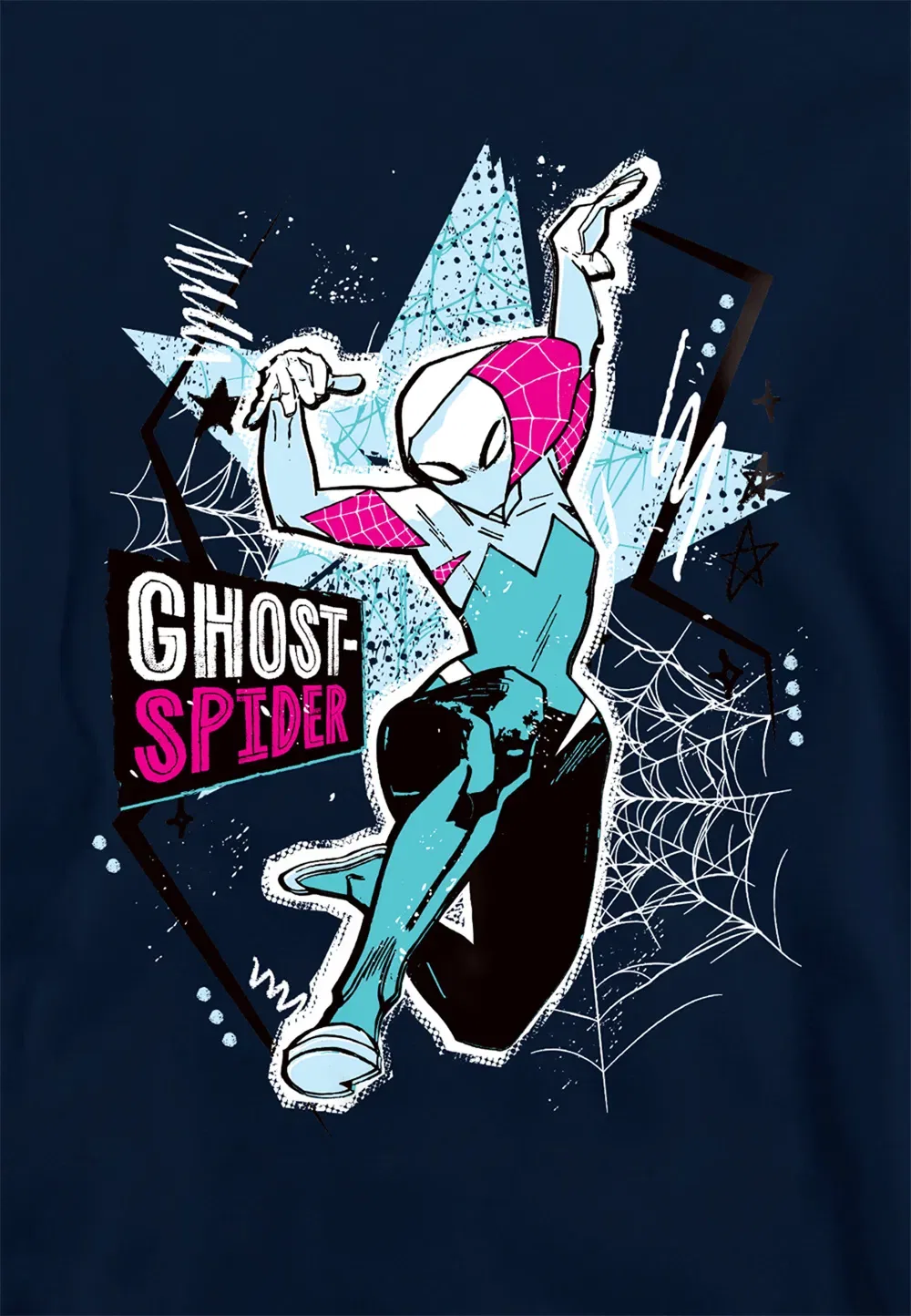 Детская толстовка Marvel Ghost Spider Web Star, темно-синий, темно-синий — фото 2