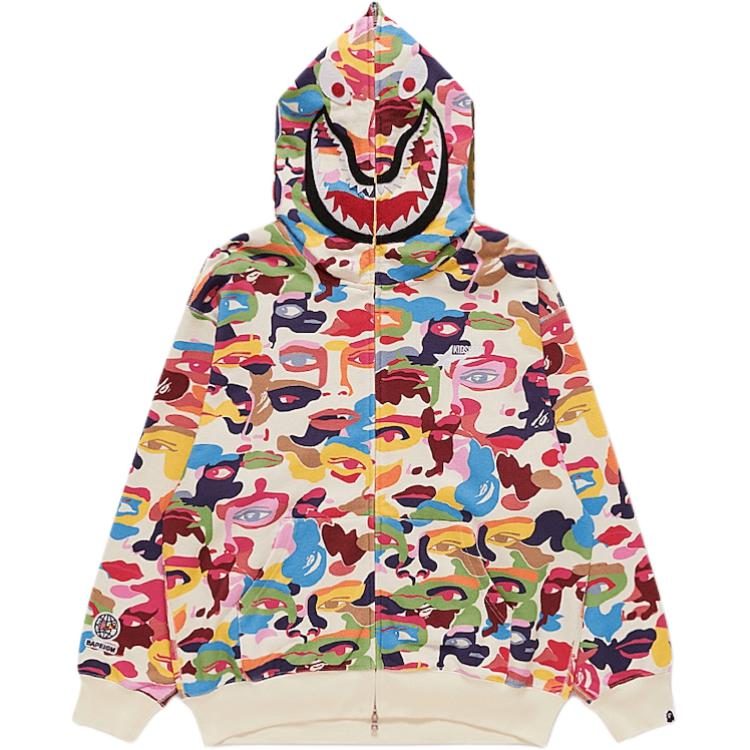 

A BATHING APE Бейп И КидСупер Камуфляжная Акула Полная Молния Толстовка, Multicolor