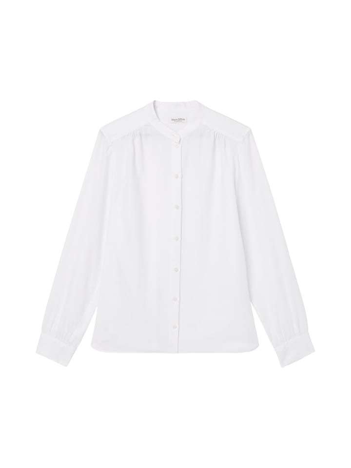 

Блуза Marc O'Polo Stehkragenbluse relaxed, белый