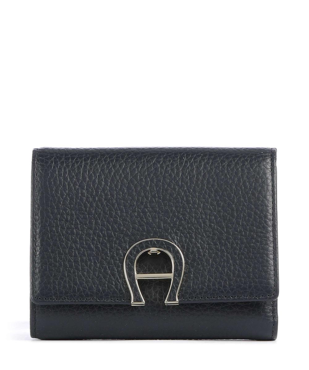 

Модный кошелек RFID из зернистой коровьей кожи Aigner, черный