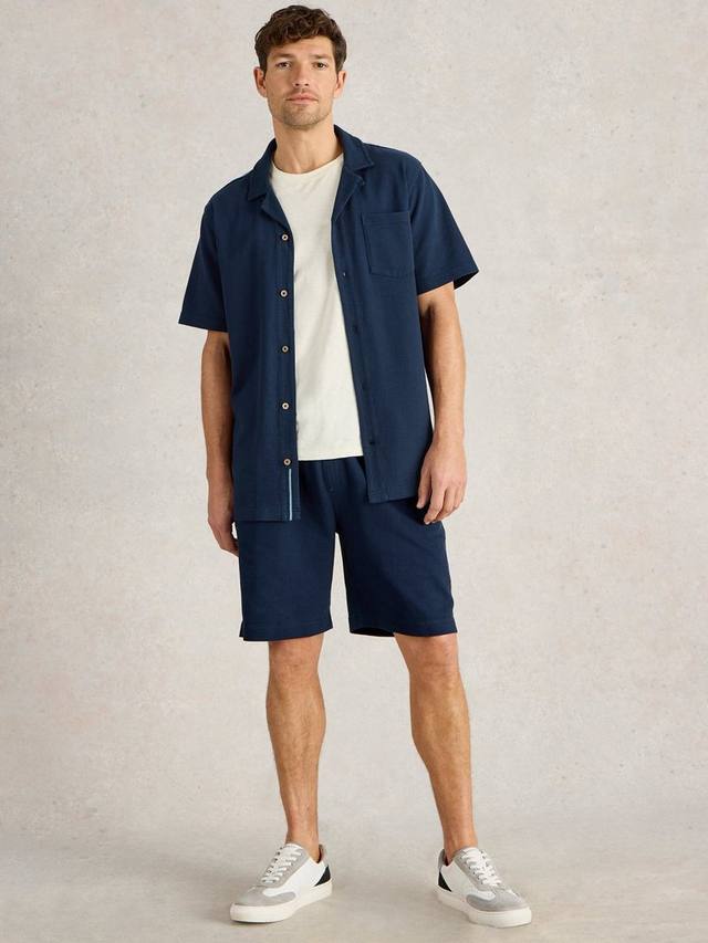 

Хлопковая рубашка Regular Fit с ребристой текстурой White Stuff, Dark Navy