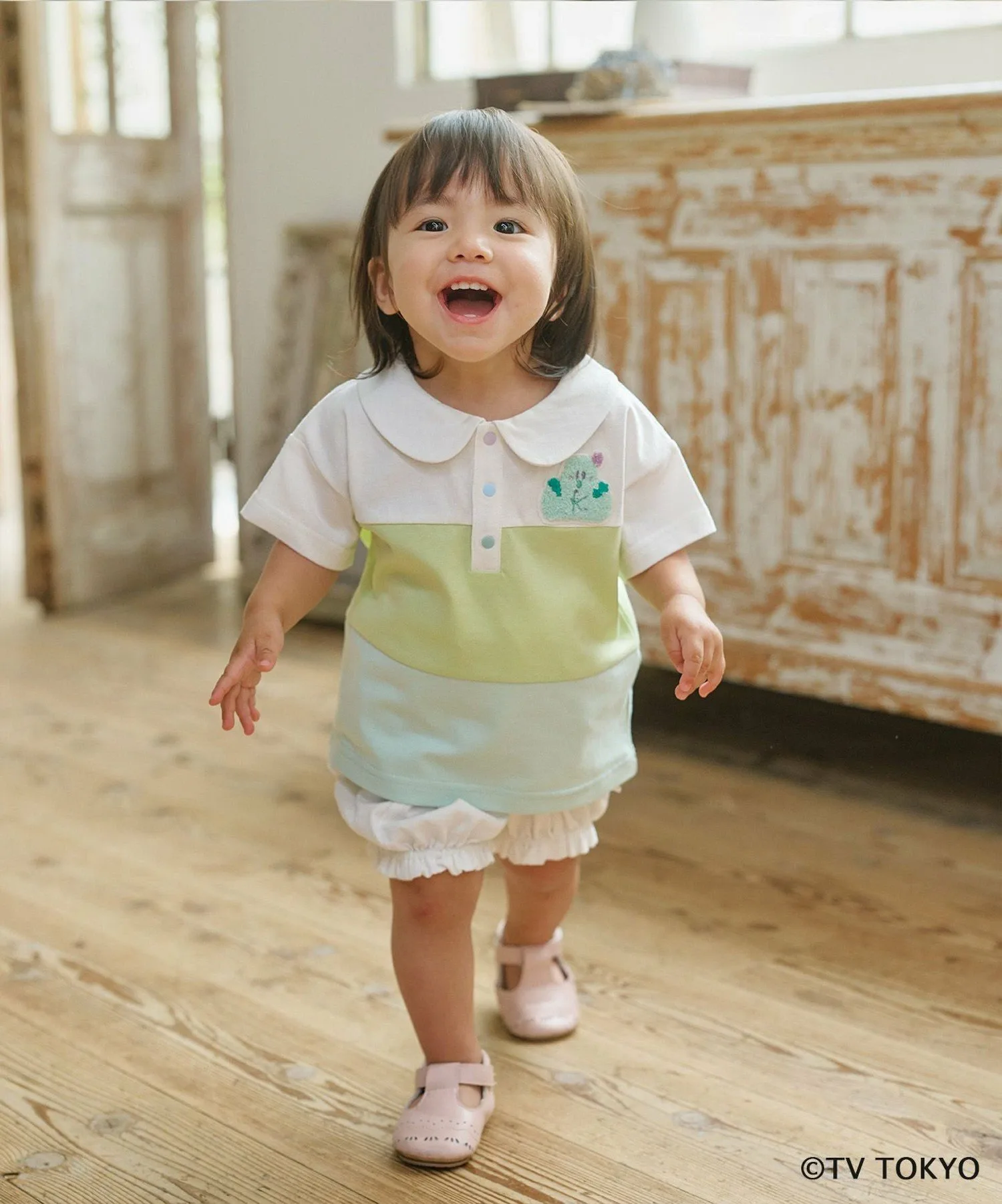 Футболка [80-100 см] Воротник-стойка Shina Push Collar (выкрой и пошив) Kids Suite, Mint [062] — фото 2