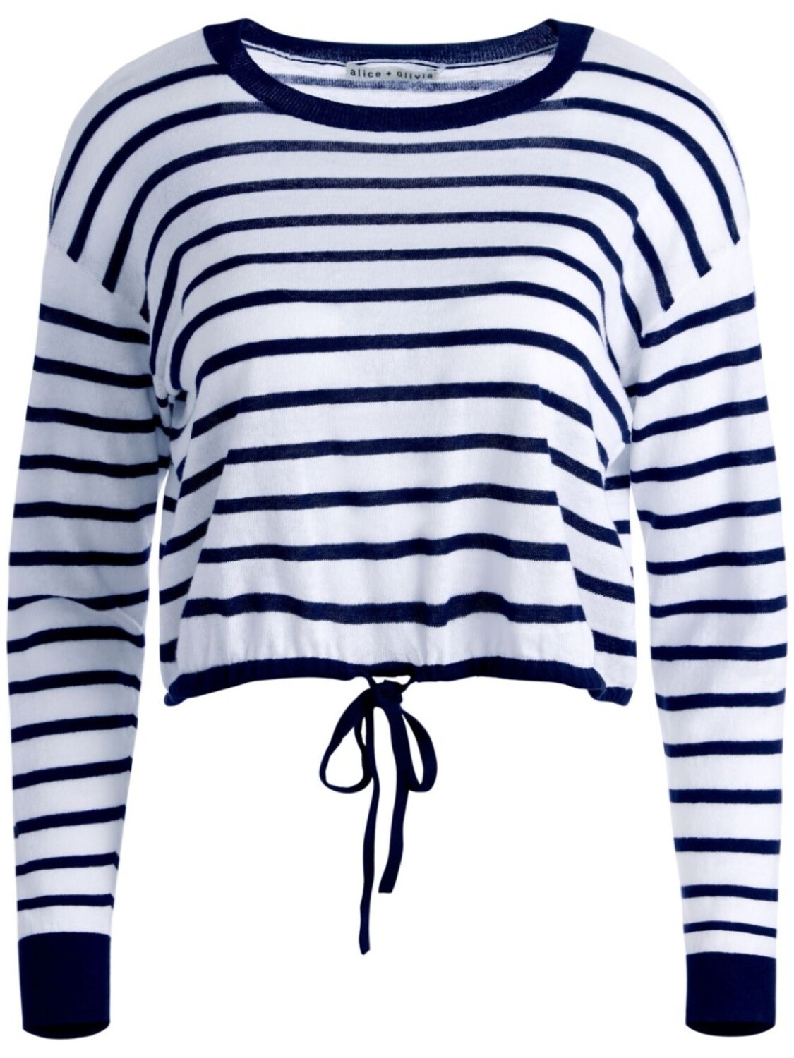 

alice + olivia топ Bernetta в полоску, белый