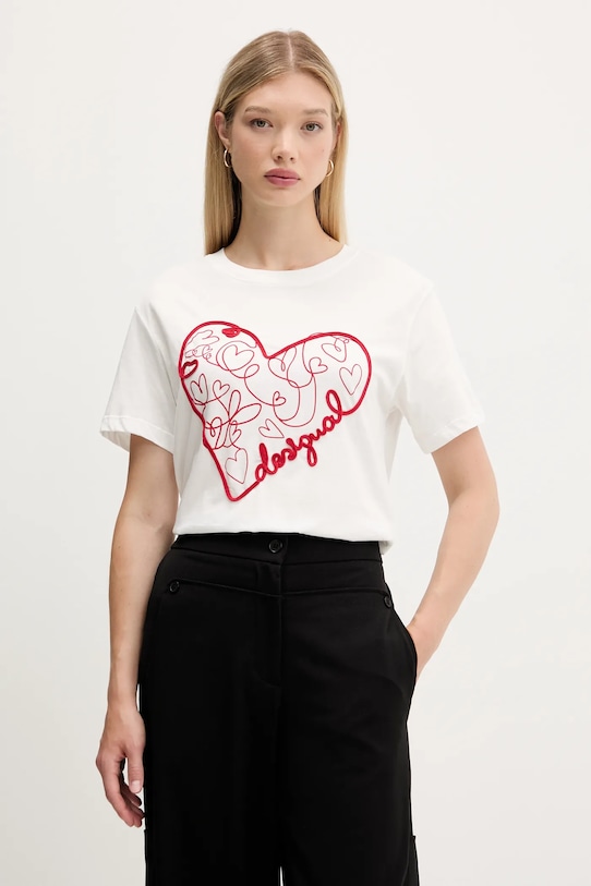 

Хлопковая футболка ROMA Desigual, белый
