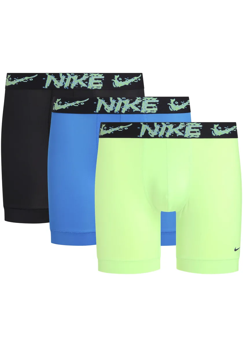 

Боксеры NIKE Underwear (упаковка, 3 шт.), с контрастной фирменной этикеткой, синий