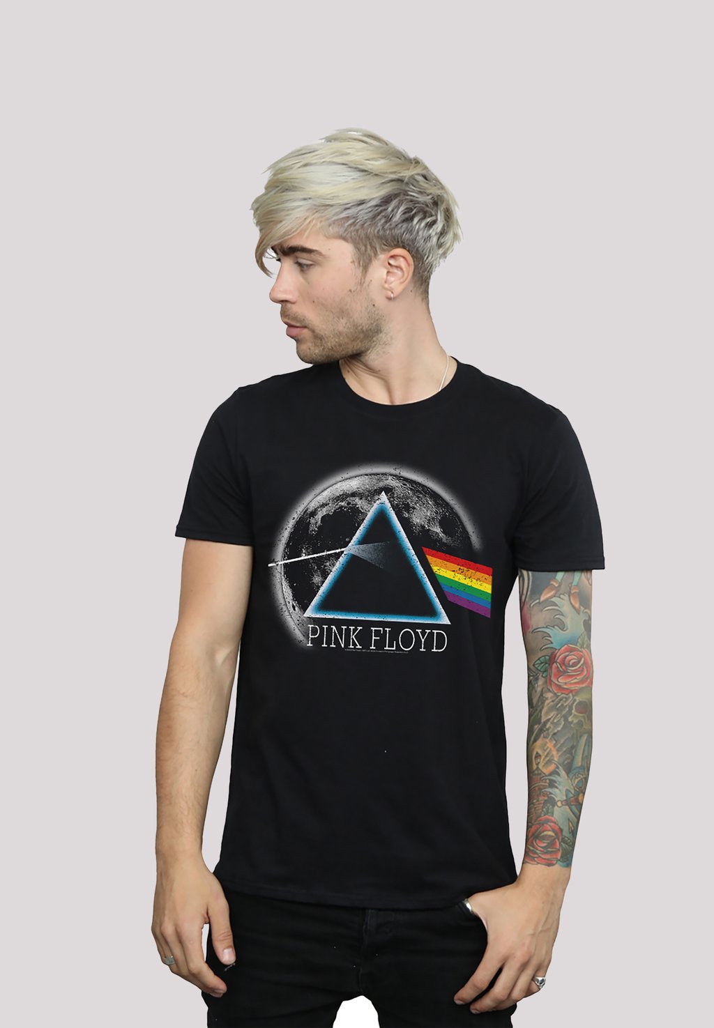 

Футболка с принтом FLOYD DARK SIDE OF THE MOON DISTRESSED -ROCK METAL F4NT4STIC, черный