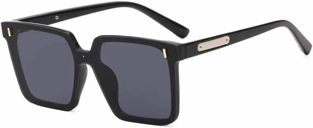 

Солнцезащитные очки с защитой от УФ-излучения UV400 | Увеличенная оправа с заклепками | Линзы конфетных цветов для занятий спортом на открытом воздухе и вождения DSVIGF, Black Gray