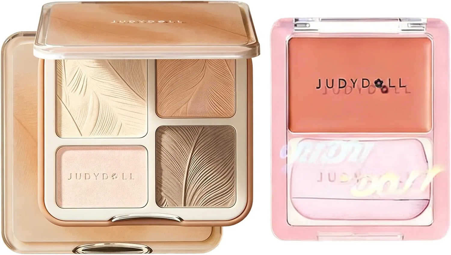 Палетка для макияжа 3D Shiny-X Judidor Merihari Master Palette + Cheek Cream, тон #05N Airy Covertone 04 Cheerful Melons