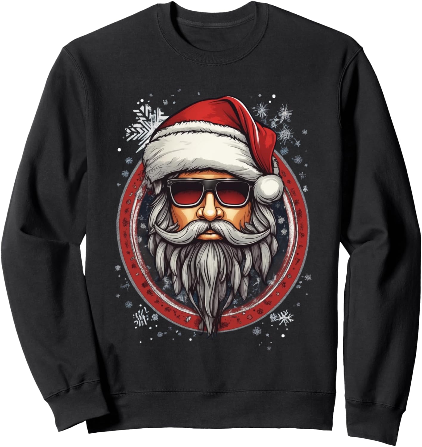 

Стильная толстовка с изображением Санты, солнцезащитных очков и бороды Enjoy Christmas To The Fullest, черный