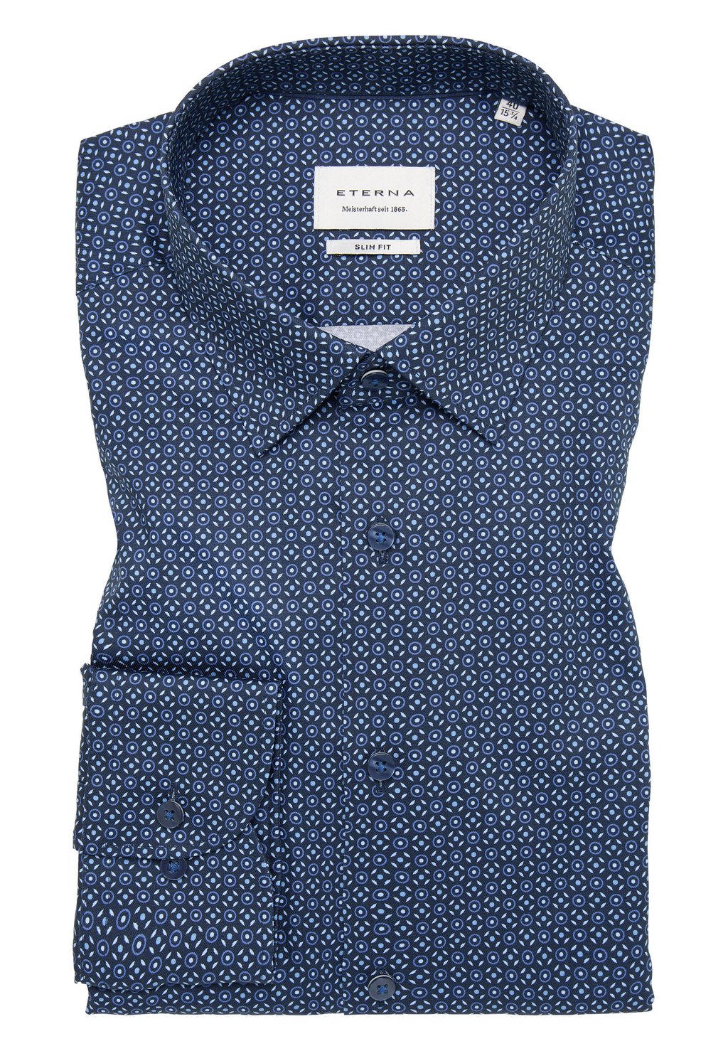 

Официальная рубашка SLIM FIT Eterna, темно-синий