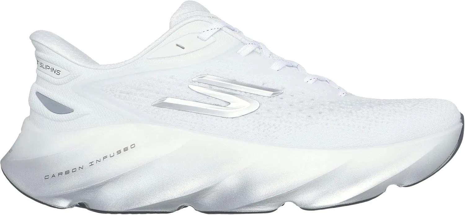 Мужские кроссовки Skechers Aero Burst Hands Free без шнурков, 2-White / Silver — фото 4