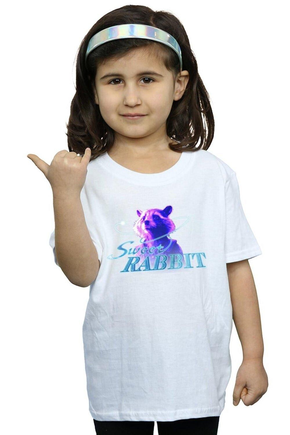 

Хлопковая футболка «Мстители: Война бесконечности» с милым кроликом Marvel, белый