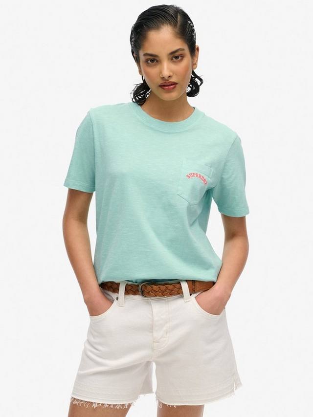 

Футболка Essential Logo из чистого органического хлопка с покраской в изделии Superdry, Spearmint