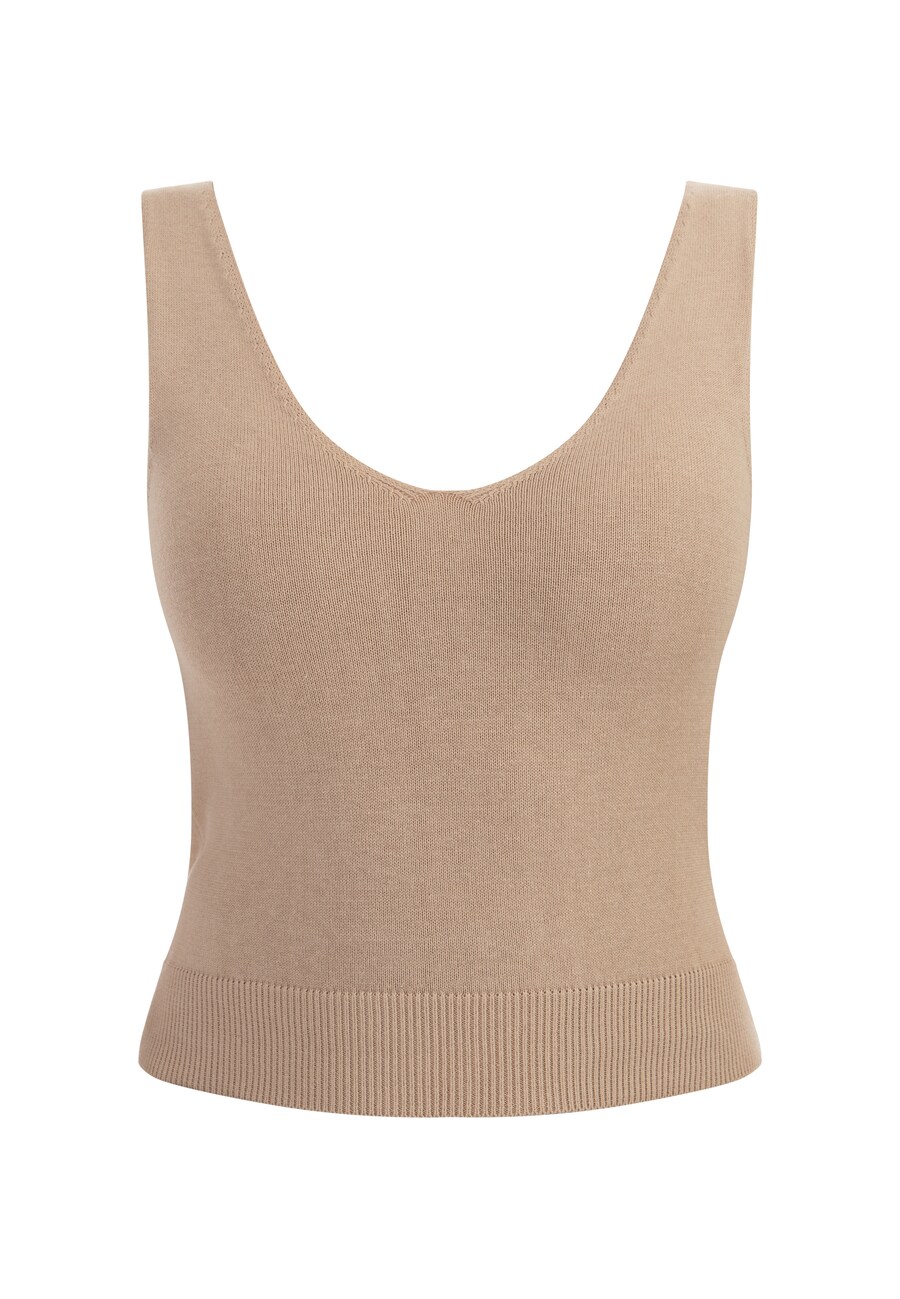 

Вязаный топ faina Knitted Top, темно-бежевый