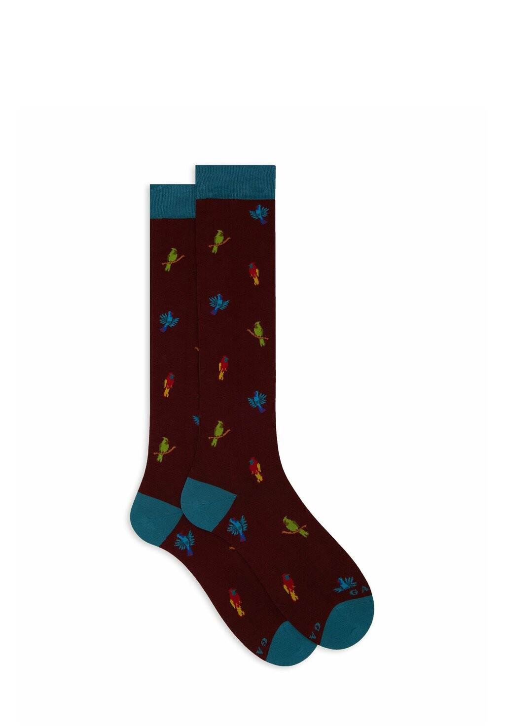 

Носки выше колена WITH WOODPECKER MOTIF Gallo, красный