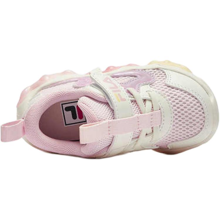 Нескользящие износостойкие низкие туфли для малышей FILA KIDS, розовый/белый — фото 2