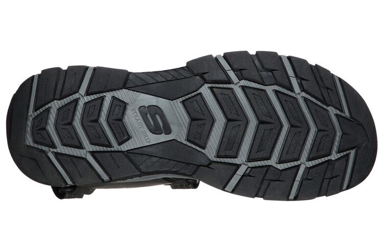 Свободный крой пляжные сандалии мужские серые Skechers — фото 4
