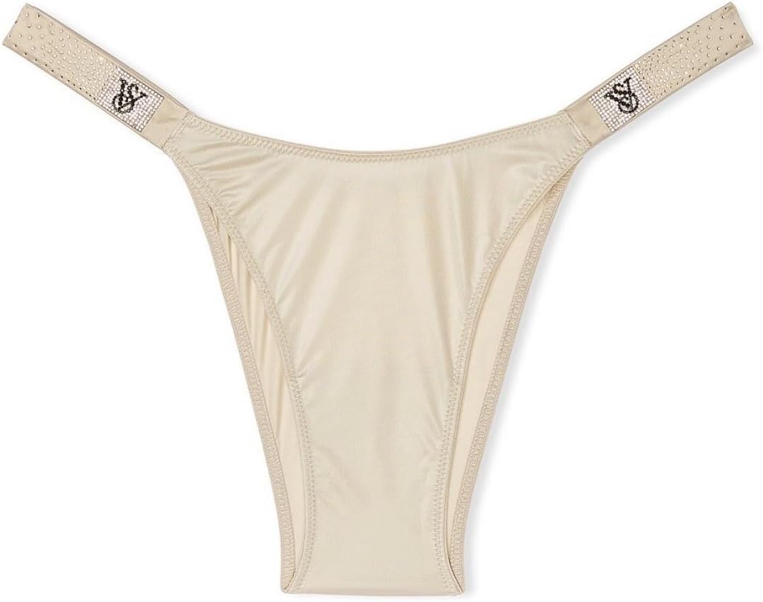 Victoria's Secret бикини с рассыпанными стразами и блестящими лямками, цвет Beige, новый, Beige/Sandstone — фото 2