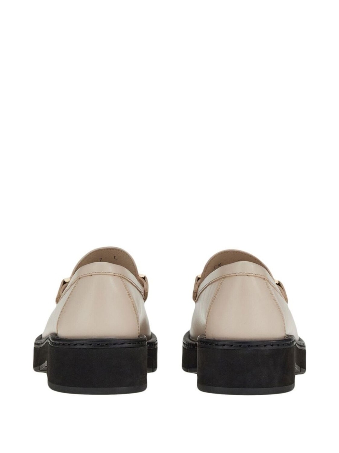 Ferragamo лоферы с пряжкой Gancini, нейтральный цвет — фото 3