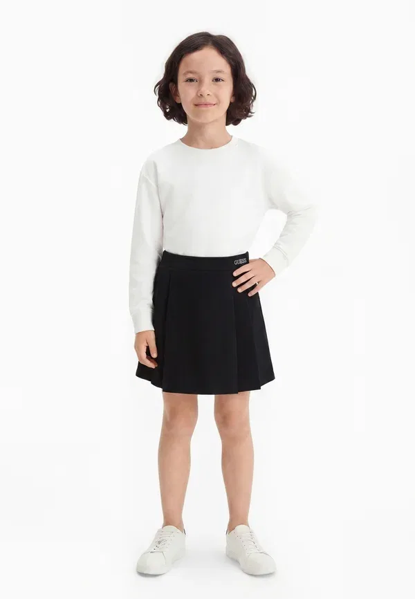 Юбка мини Kids teens punto milano wrap skirt Guess, черный